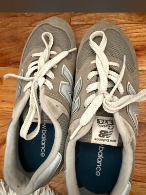 New Balance Youth Sneakers in Gray and Blue